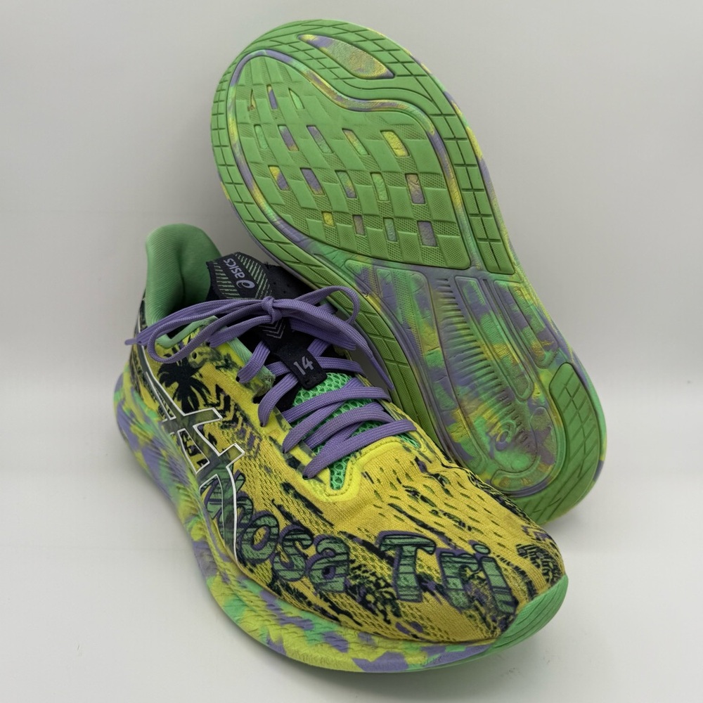 ASICS Women’s GEL-Noosa Tri 14 Yellow‎ Green Purple Athletic Running Shoes Sz 10